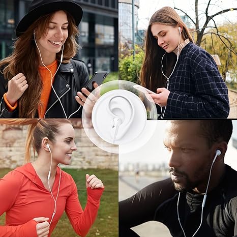 Wired Handsfree 4 Pack, HiFi Stereo Wired with Handsfree Volume Control Compatible with iPad, Laptop, MP3, Android Smartphones, Fits All 3.5mm Jack Device