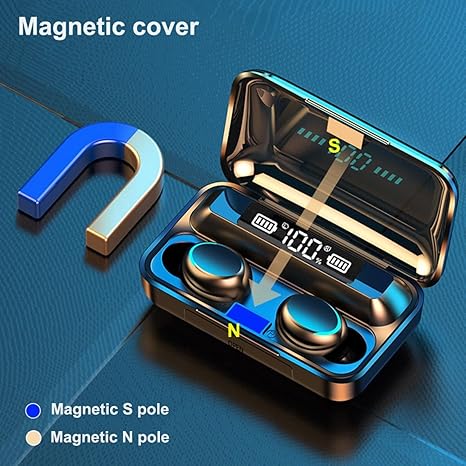 Wireless Earbuds, Bluetooth 5.3 Headphones, Touch Noise Cancelling Earphones for Work/Sports, HiFi Digital LED Display Charging Case, IP7 Waterproof Mini Earbuds