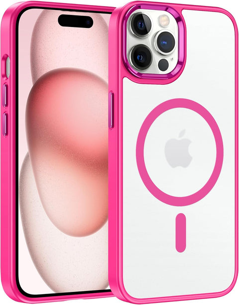 FNTCASE COVER for iPhone 11 12 13 14 15 16 & 17 Phone, Pro and Pro Max | Magnetic Frosted Translucent Slim Shockproof Cell Phone Cover | Military Grade Protection Drop Proof Tough Protective Cases