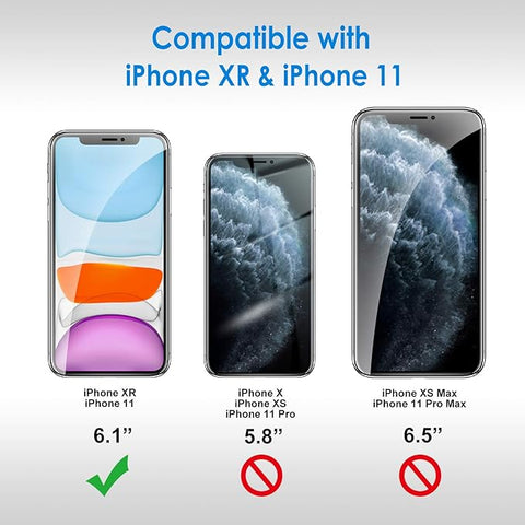 Screen Protector for iPhone 11 and iPhone XR 6.1-Inch, Tempered Glass Film, 2-Pack