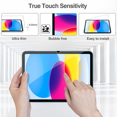 2 Pack Screen Protector for iPad A16 2025 11th/10th 2022 Generation (11-inch/10.9), Tempered Glass Film Guard -Clear