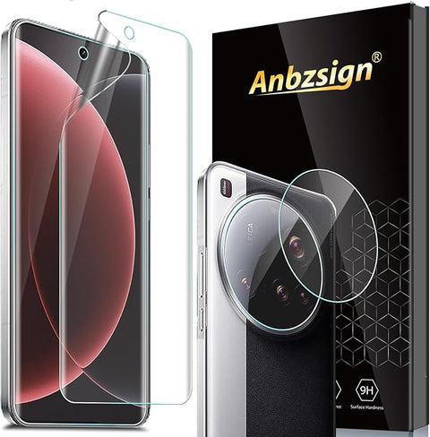 (2+2 Pack) for Xiaomi 15 Ultra Flexible Screen Protector and Camera Lens Protecto, Anti-Scratch 3D Touch Case Friendly