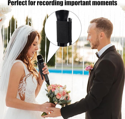 Handheld Microphone Elastic Sleeve - Attach TX660/TX650 and Handheld Mic (Shure SM58, Behringer XM8500) for Clearer Audio for Weddings,Toasts,Interviews and DJ Hosting