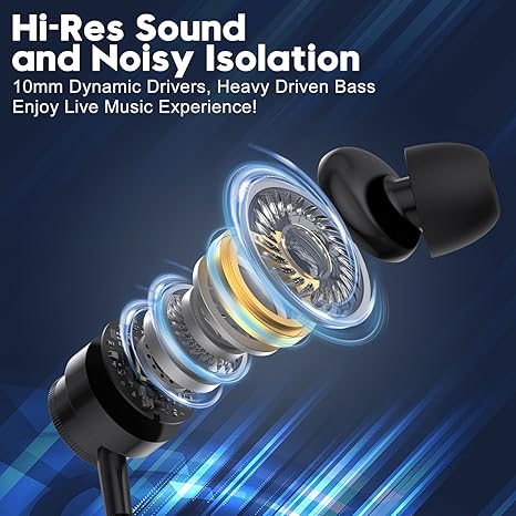 Wired Handsfree with in Ear Handsfree with Heavy Bass &Noise Isolation, High Sound Quality in-Ear Handsfree Compatible with Samsung, Tablet, Laptop,MP3, Android Phones and All 3.5mm Jack