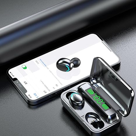 Wireless Earbuds, Bluetooth 5.3 Headphones, Touch Noise Cancelling Earphones for Work/Sports, HiFi Digital LED Display Charging Case, IP7 Waterproof Mini Earbuds