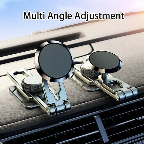 Universal 360  Degrees Rotation Magnetic Car Dashboard Cell Phone Holder Foldable Mount -car charger