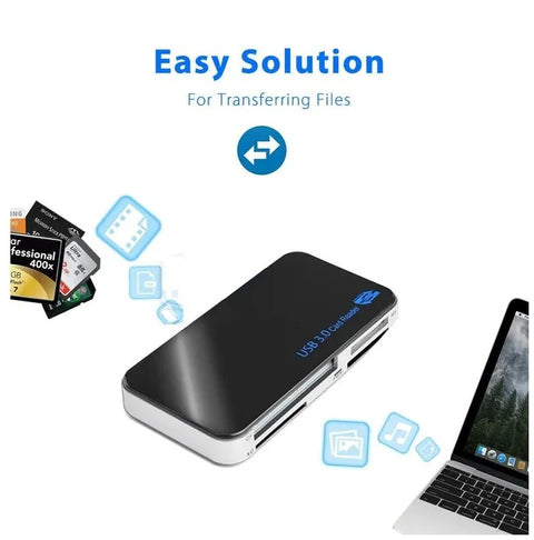 USB 3.0 Memory Card Reader Adapter 5GBPS Fit For CF  TF  SD Micro SD XD M2 MS Card -usb hub
