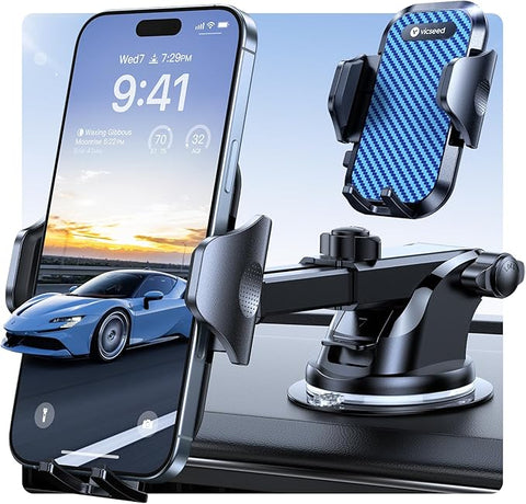[No.1 Powerful Suction] [Rally Racing-Grade Stability] Phone Holders for Your Car 2025 Upgraded Car Phone Holder Mount Truck Stand for Dashboard Windshield Vent for iPhone Samsung All Phones