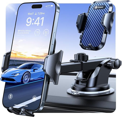 [No.1 Powerful Suction] [Rally Racing-Grade Stability] Phone Holders for Your Car 2025 Upgraded Car Phone Holder Mount Truck Stand for Dashboard Windshield Vent for iPhone Samsung All Phones