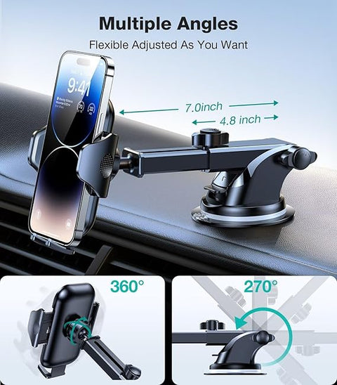 [No.1 Powerful Suction] [Rally Racing-Grade Stability] Phone Holders for Your Car 2025 Upgraded Car Phone Holder Mount Truck Stand for Dashboard Windshield Vent for iPhone Samsung All Phones