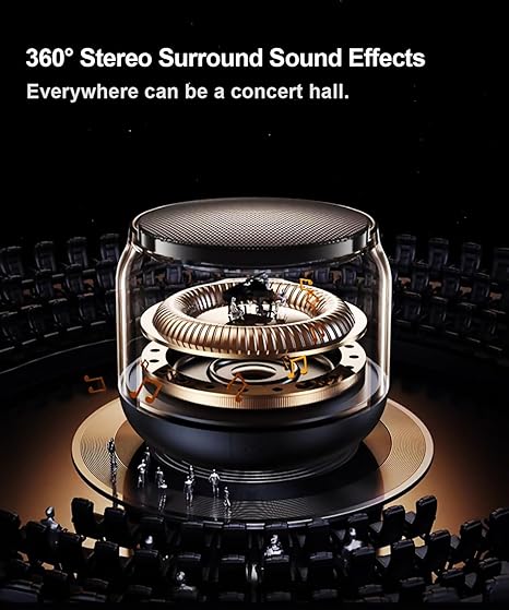 Mini Portable Bluetooth Speakers Wireless,TWS Pairing Small Bluetooth Speaker，with Lights and Lanyard,Gifts for Women/Girls, Boys and Kids for Christmas