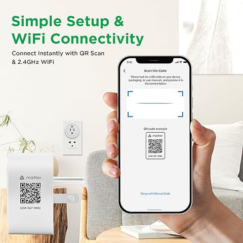Matter Smart Plug - Intelligent Socket Compatible with Homekit, Google Home, Alexa, SmartThings - Smart Outlet for Automatic Appliance Control,10A, 2.4GHz WiFi (10A - Pack