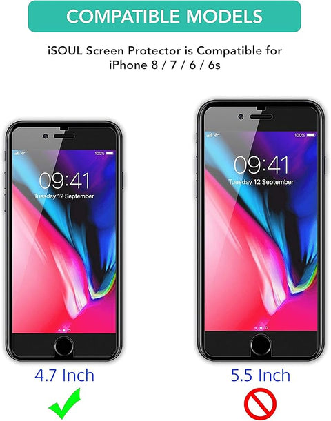4-Pack Screen Protector for iPhone SE 3/2 (2022/2020 Edition), iPhone 8,7,6s,6, 4.7-Inch Tempered Glass Film [Ultra HD] [3D Touch] [Case Friendly] [Lifetime Replacement Support]