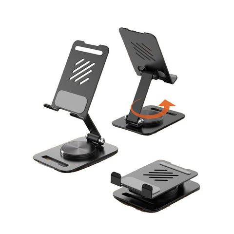 360 Degrees Rotate Metal Desk Mobile Phone Holder Stand For Phone Pad Adjustable Desktop Tablet Holderl Table Cell Phone Stand -car charger