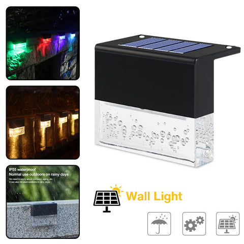 Waterproof New RGB LED Solar Light Step Fence Light -smartlight
