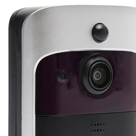 Silver Black Portable V5 WiFi Night Vision Video Doorbell, USB Charging Door Hardware W One-way Visibility & Auto Sensor Feature