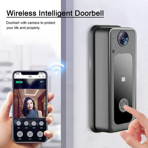 Wireless Phone Door Bell Two-Way Audio Smart Video Doorbell Mini Doorbell Battery Powered 1080HD Live Image Home Security Camera