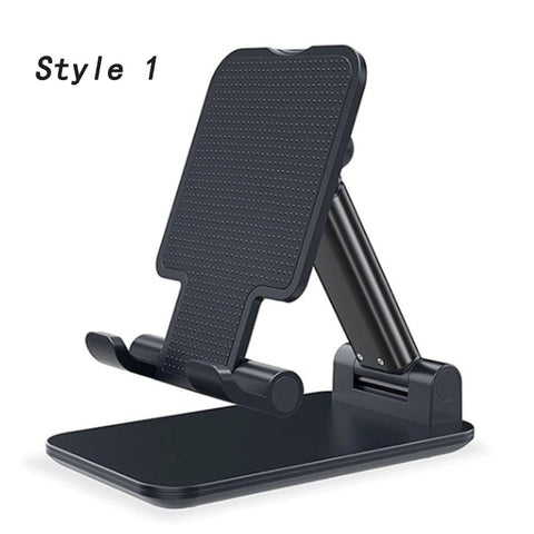 Metal Desktop Tablet Holder Table Cell Foldable Extend Support Desk Mobile Phone Holder Stand For iPhone iPad Adjustable -car charger
