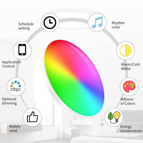 Graffiti WIFI Smart Ceiling Light Simple Colorful Bedroom Light