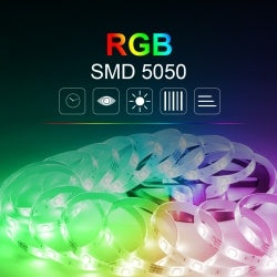 RGB 5050 Flexible Led Strip Lights SMD 12V DC -smartlight