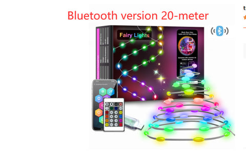 Smart Point Control Rubber-covered Wire Light Graffiti Wifi Control Magic Color Led Lighting Chain