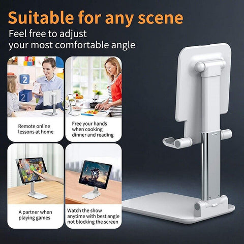 Cell Phone Stand Desktop Holder Tablet Stand Mount Mobile Phone Desktop Tablet Holder Table Cell Foldable Extend Support Desk Mobile Phone Holder Stand -car charger