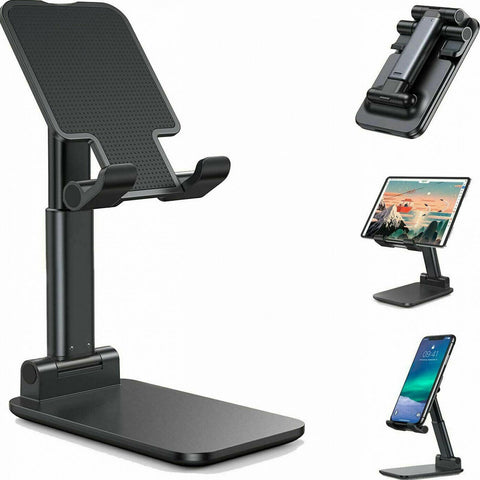Cell Phone Stand Desktop Holder Tablet Stand Mount Mobile Phone Desktop Tablet Holder Table Cell Foldable Extend Support Desk Mobile Phone Holder Stand -car charger
