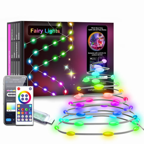 Smart Point Control Rubber-covered Wire Light Graffiti Wifi Control Magic Color Led Lighting Chain