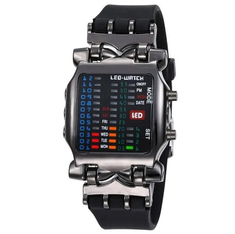 Luxury Men's Watch LED Sports Date Digital Bracelet Waterproof Quartz Wristwatch -watch