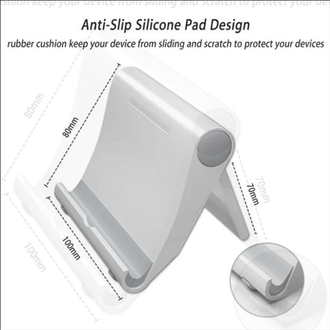 2-Pack Phone Stand For Desk - Universal Adjustable Holder For All Smartphones, Lightweight & Portable Desktop Stand With Non-Slip Base, Sturdy Durable Design For Office & Home Use -car charger