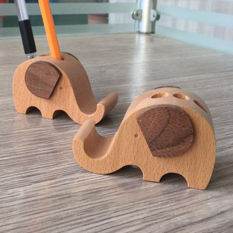 Creative  Mobile Phone Toma Back With Coin Beech Wood Lazy Phone Holder Custom Lettering -car charger