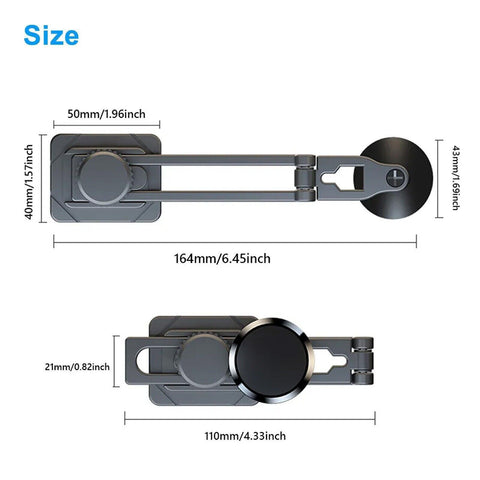Universal 360  Degrees Rotation Magnetic Car Dashboard Cell Phone Holder Foldable Mount -car charger
