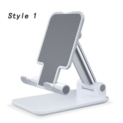 Metal Desktop Tablet Holder Table Cell Foldable Extend Support Desk Mobile Phone Holder Stand For iPhone iPad Adjustable -car charger