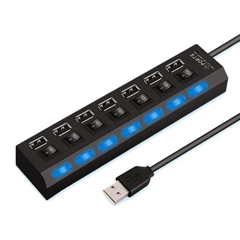 7 Port USB 2.0  3.0 Hub Splitter Adapter High Speed For PC Laptop Desktop -usb extension