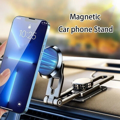 Universal 360  Degrees Rotation Magnetic Car Dashboard Cell Phone Holder Foldable Mount -car charger